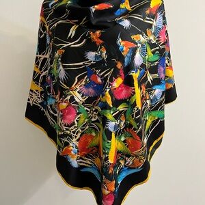 Sassy Jones Vibrant Bird Print Scarf
